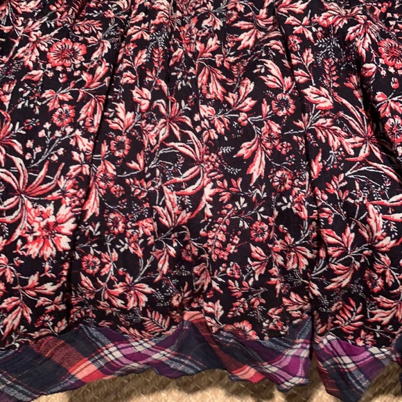 FREE PEOPLE WHAT ABOUT LOVE ONE SHOULDER FLOWY PLAID MAXI DRESS BLACK MOTIF M - Picture 12 of 16